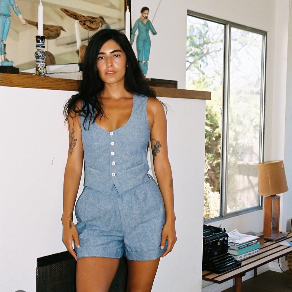 Scout Chambray Linen Shorts